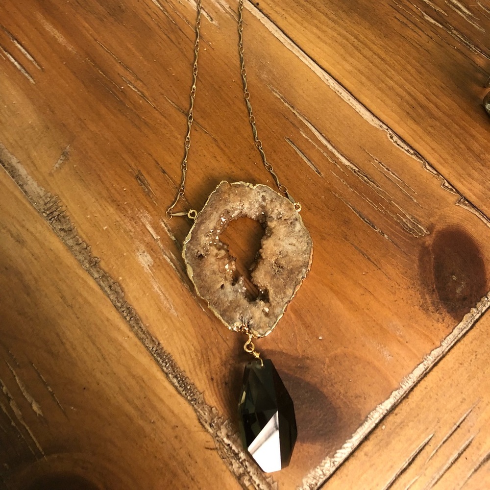 Anthropologie druzy necklace